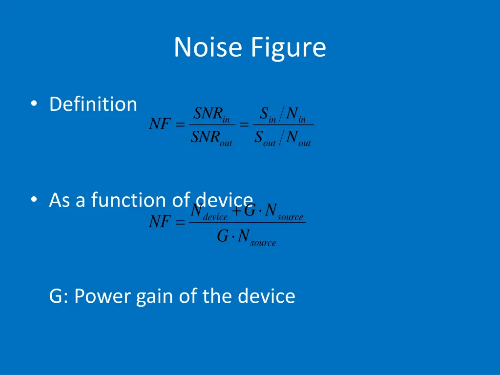 noise figure