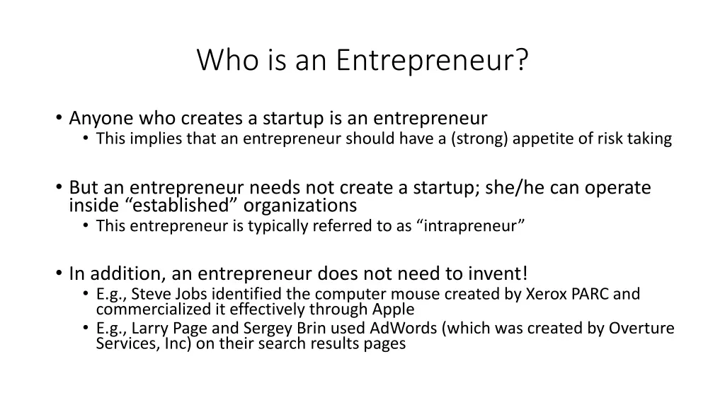 who is an entrepreneur