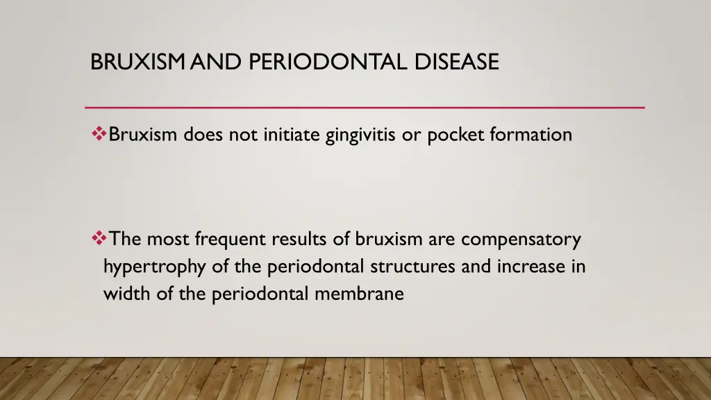 bruxism and periodontal disease