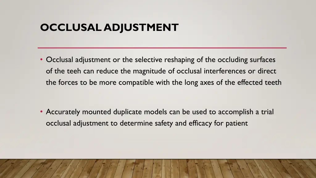 occlusal adjustment