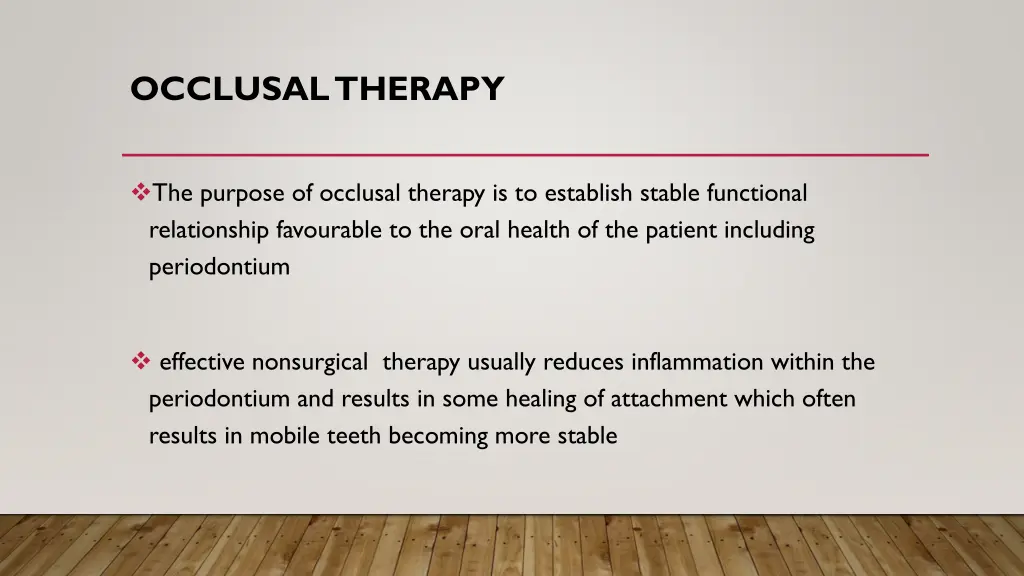 occlusal therapy