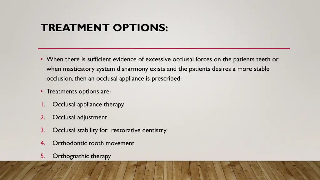 treatment options