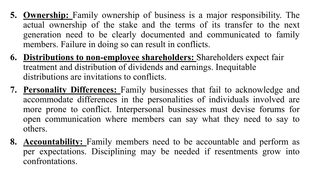 5 ownership family ownership of business