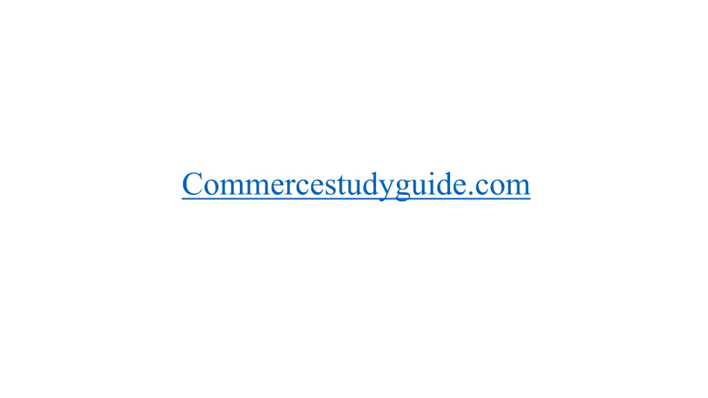 commercestudyguide com