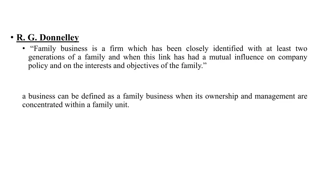 r g donnelley family business is a firm which