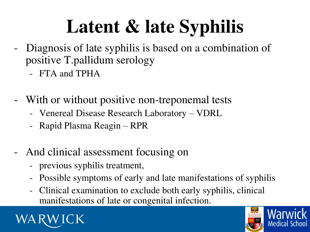 latent late syphilis diagnosis of late syphilis