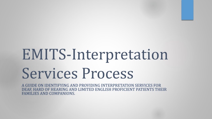 emits interpretation services process a guide