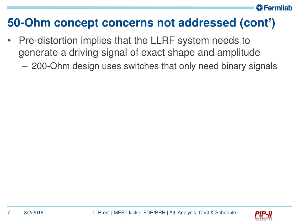 50 ohm concept concerns not addressed cont