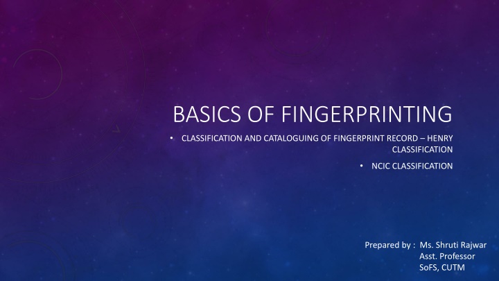 basics of fingerprinting classification