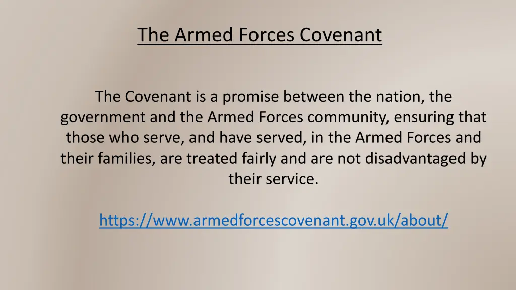 the armed forces covenant