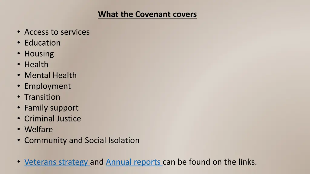 what the covenant covers