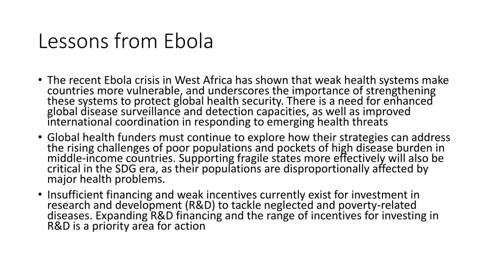 lessons from ebola