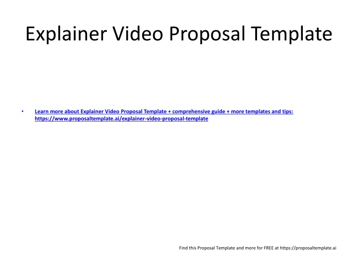 explainer video proposal template