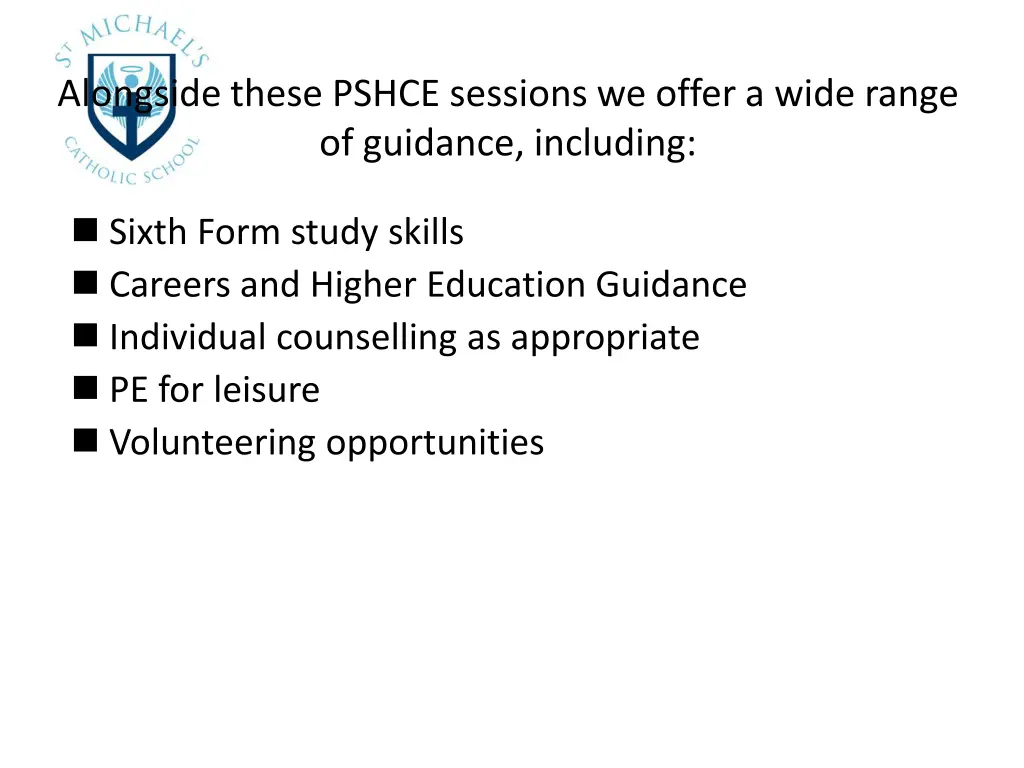 alongside these pshce sessions we offer a wide