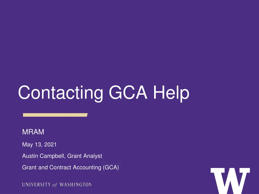 contacting gca help