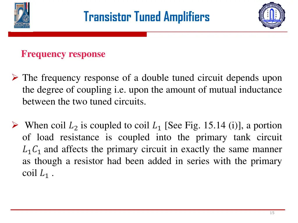 transistor tuned amplifiers 13