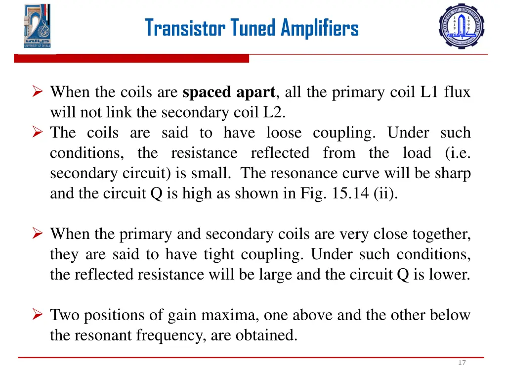 transistor tuned amplifiers 15