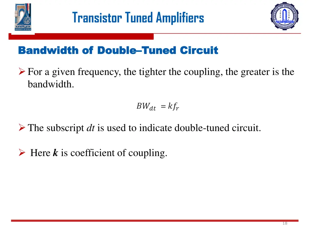 transistor tuned amplifiers 16