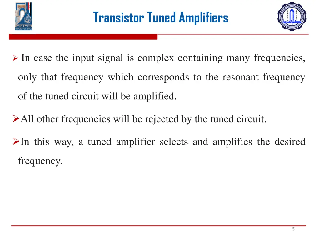 transistor tuned amplifiers 3