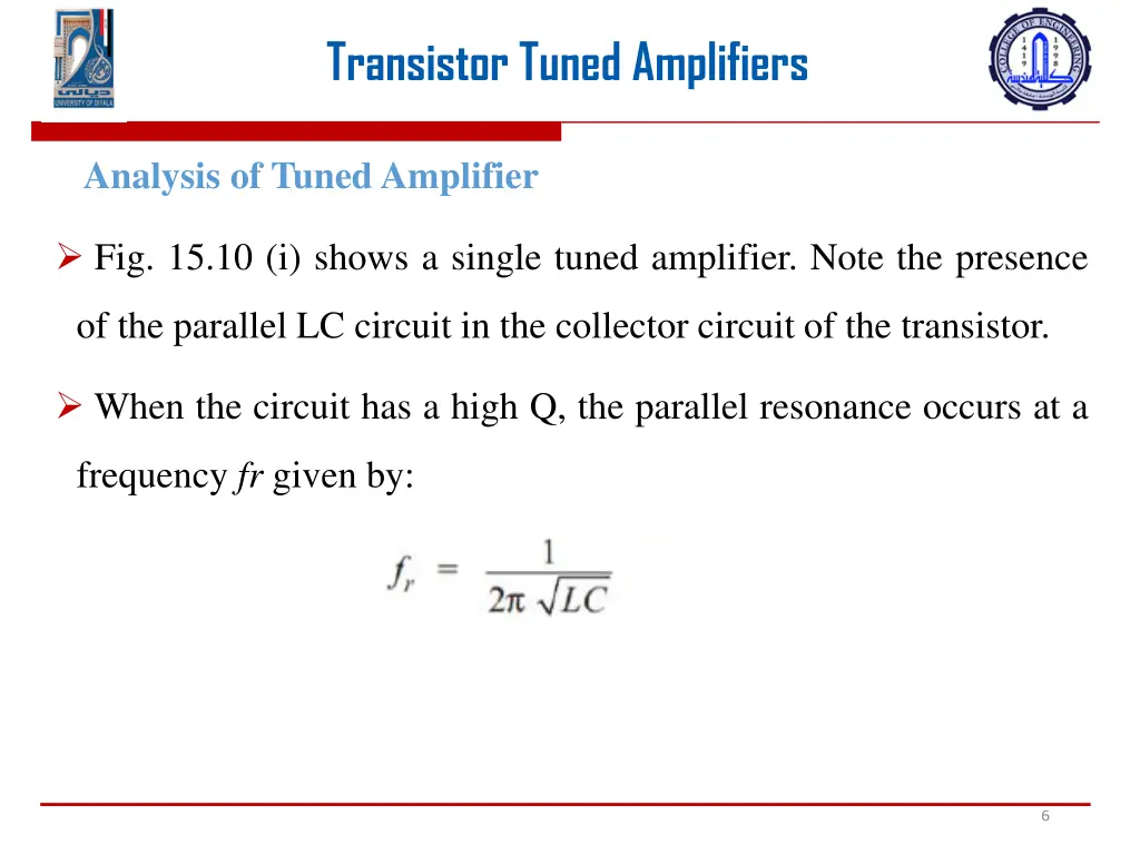 transistor tuned amplifiers 4