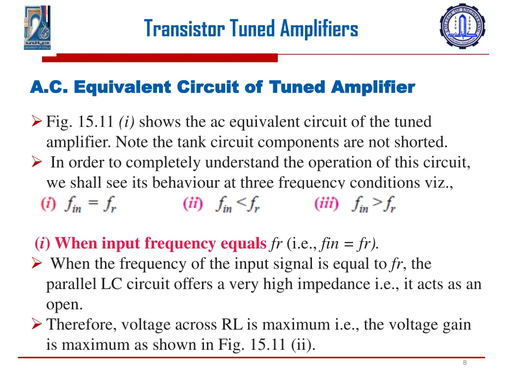 transistor tuned amplifiers 6