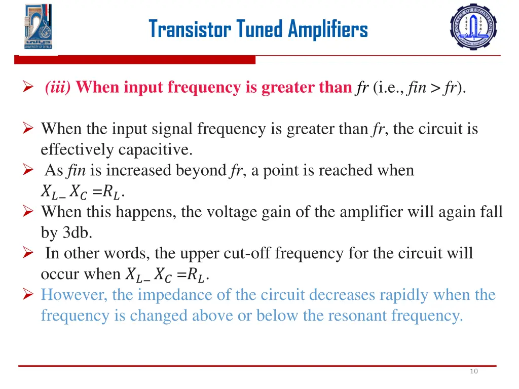 transistor tuned amplifiers 8