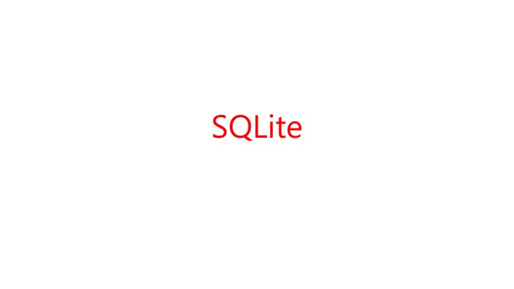 sqlite