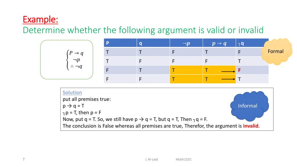 example example determine whether the following