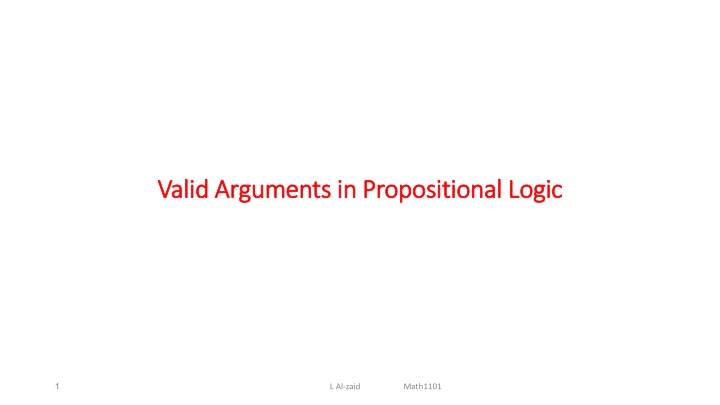 valid arguments in propositional logic valid