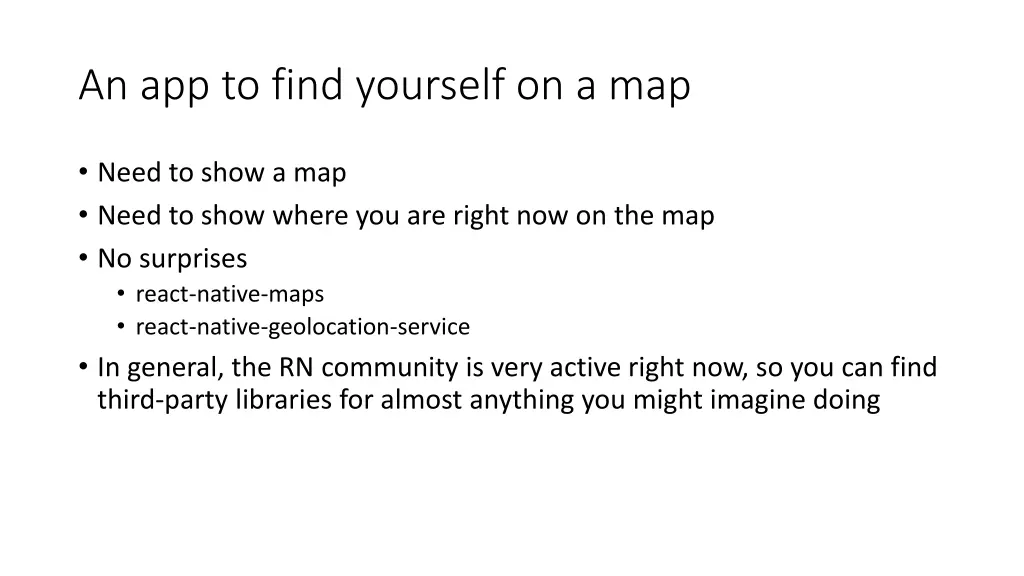 an app to find yourself on a map