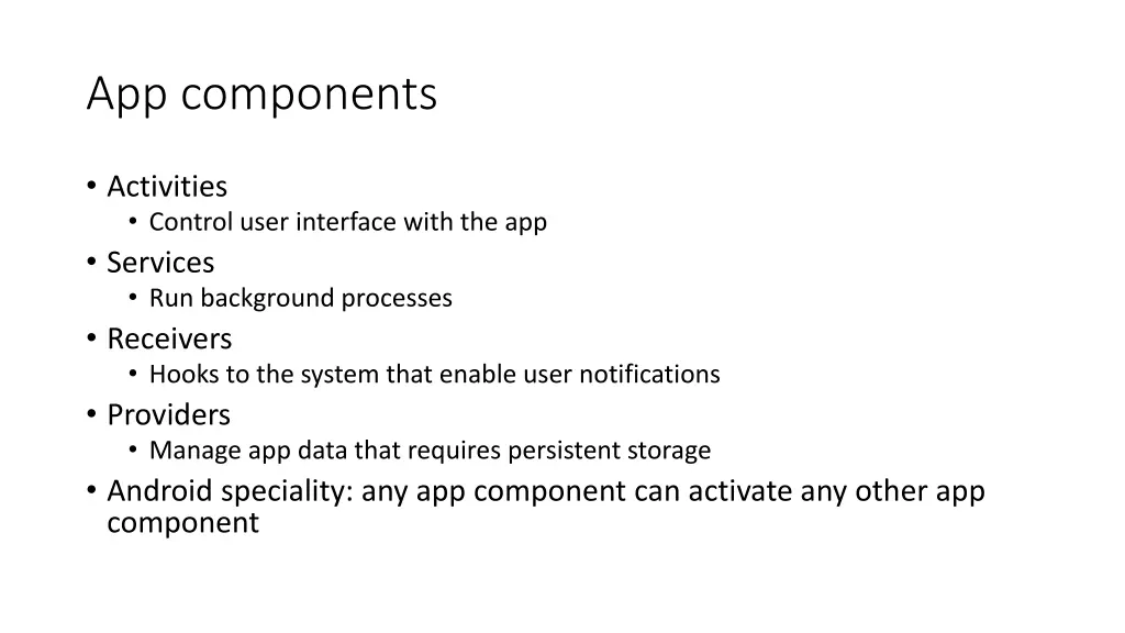 app components