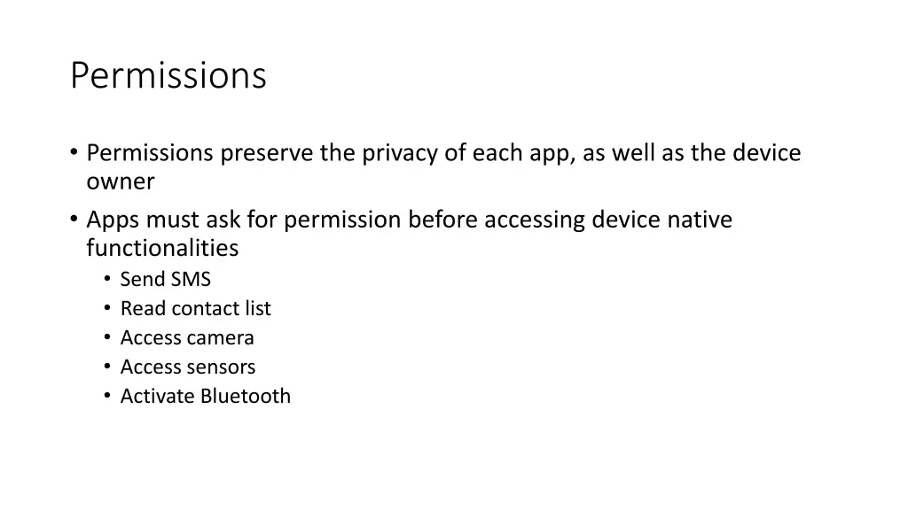 permissions