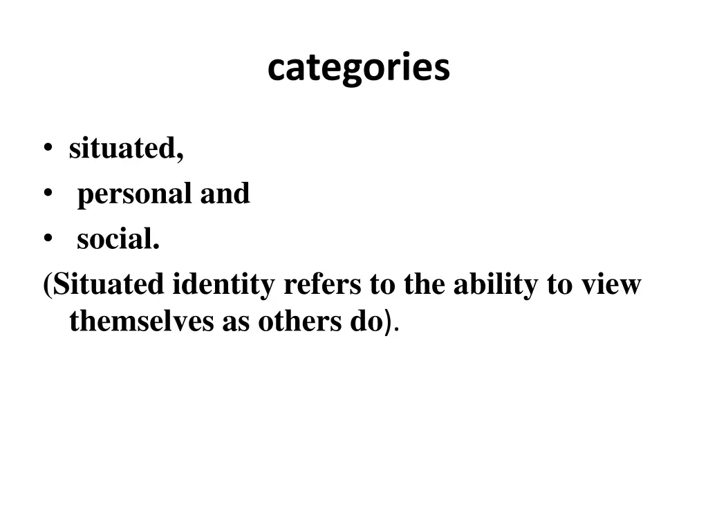 categories