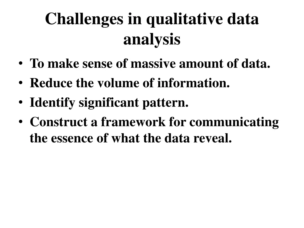 challenges in qualitative data analysis