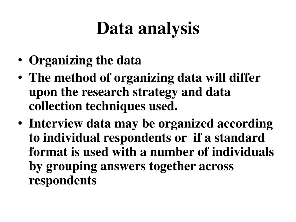 data analysis