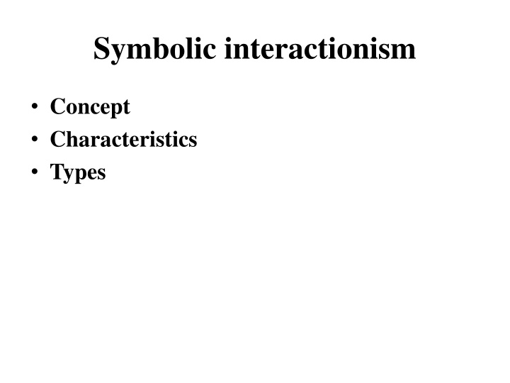 symbolic interactionism