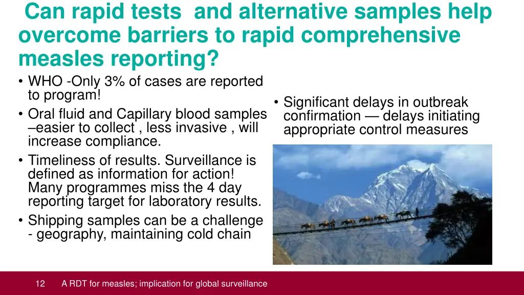 can rapid tests and alternative samples help