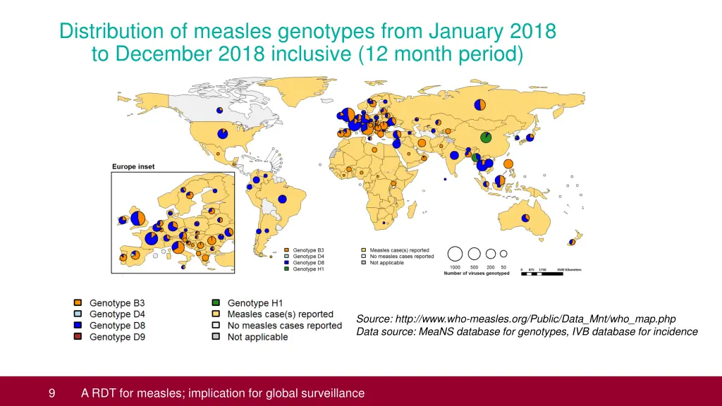 distribution of measles genotypes from january