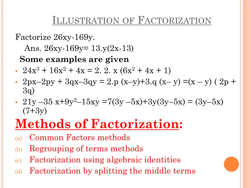 i llustration of f actorization