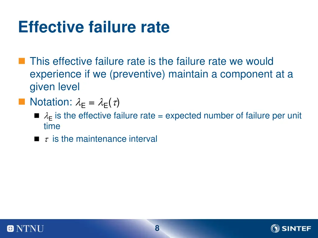 effective failure rate