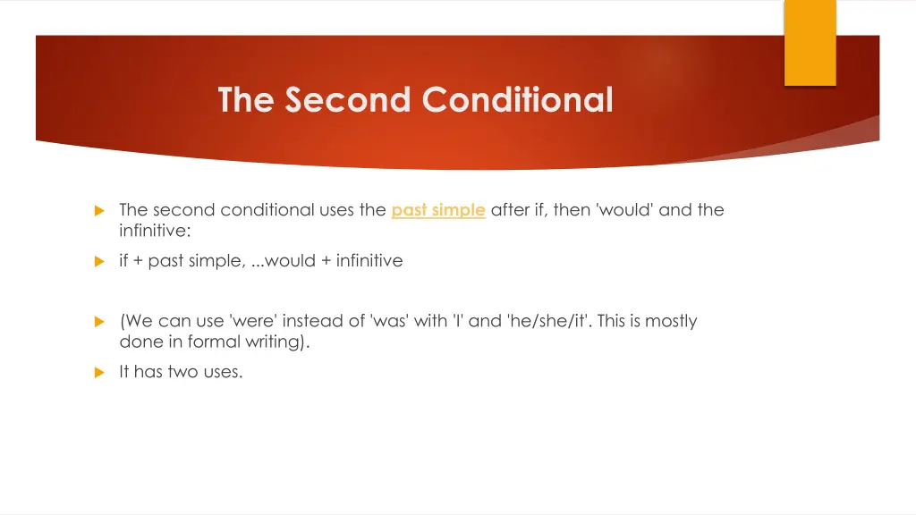 the second conditional