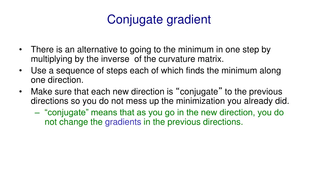 conjugate gradient