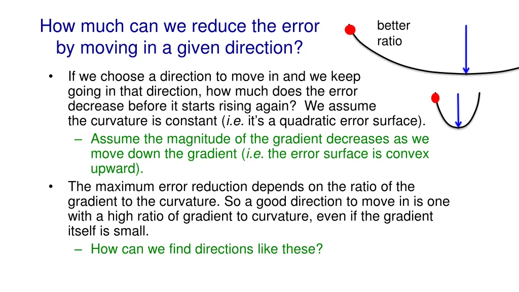 how much can we reduce the error by moving