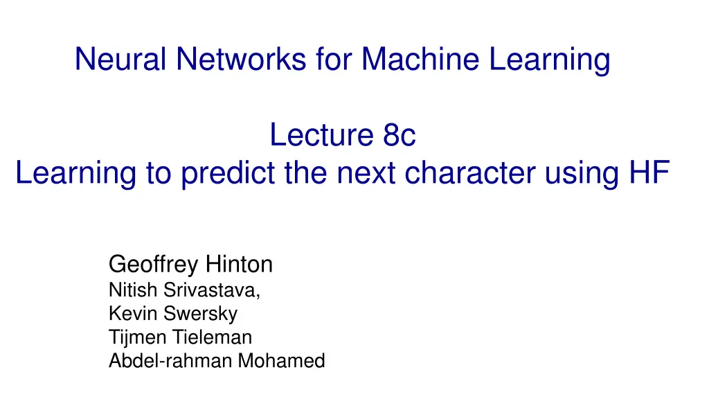 neural networks for machine learning 2