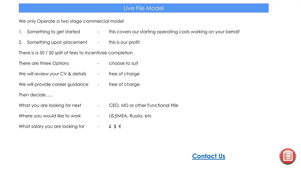 live file model