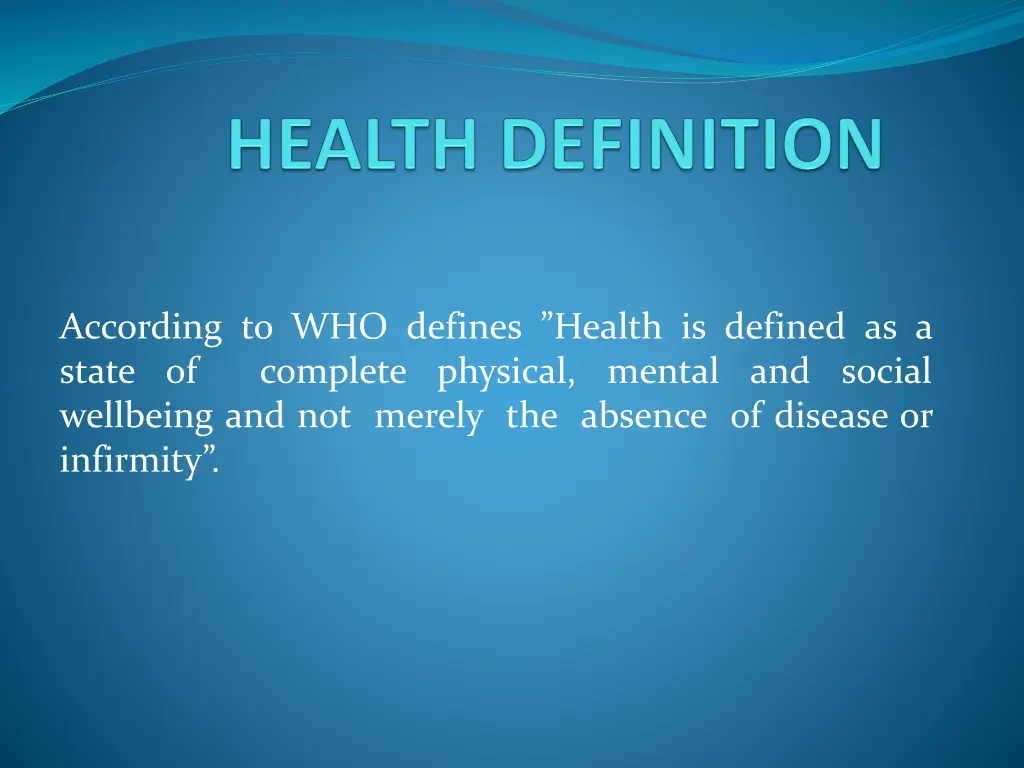 according to who defines health is defined