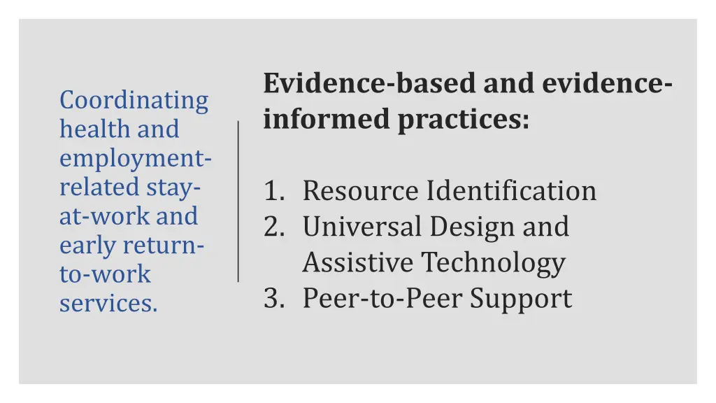 evidence based and evidence informed practices