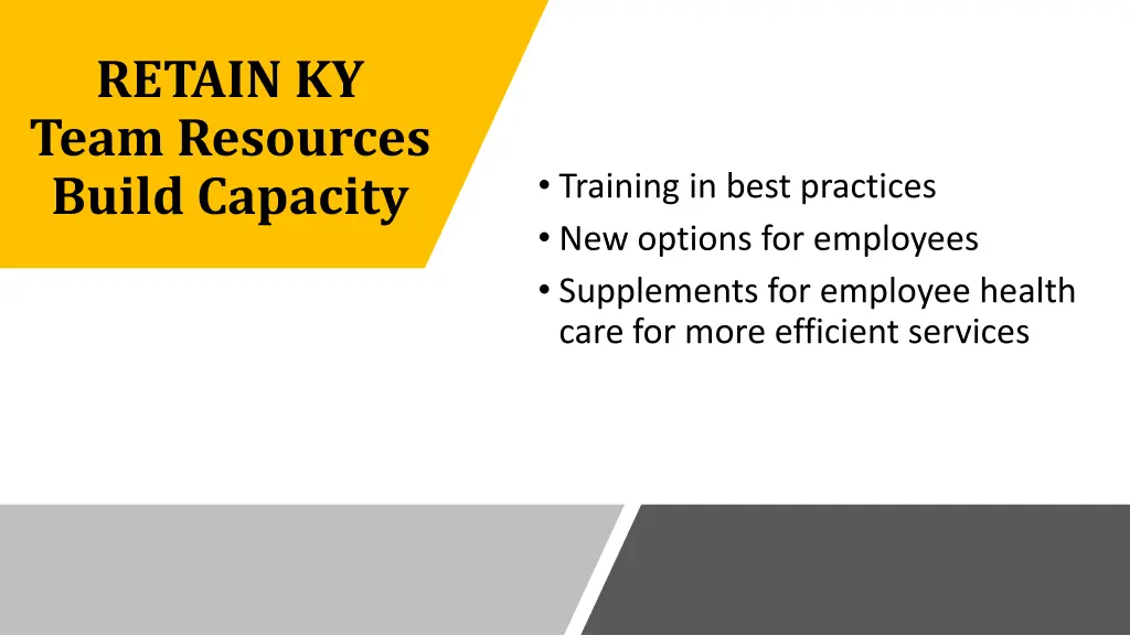 retain ky team resources build capacity