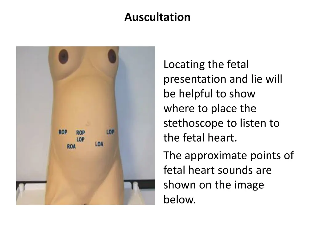 auscultation