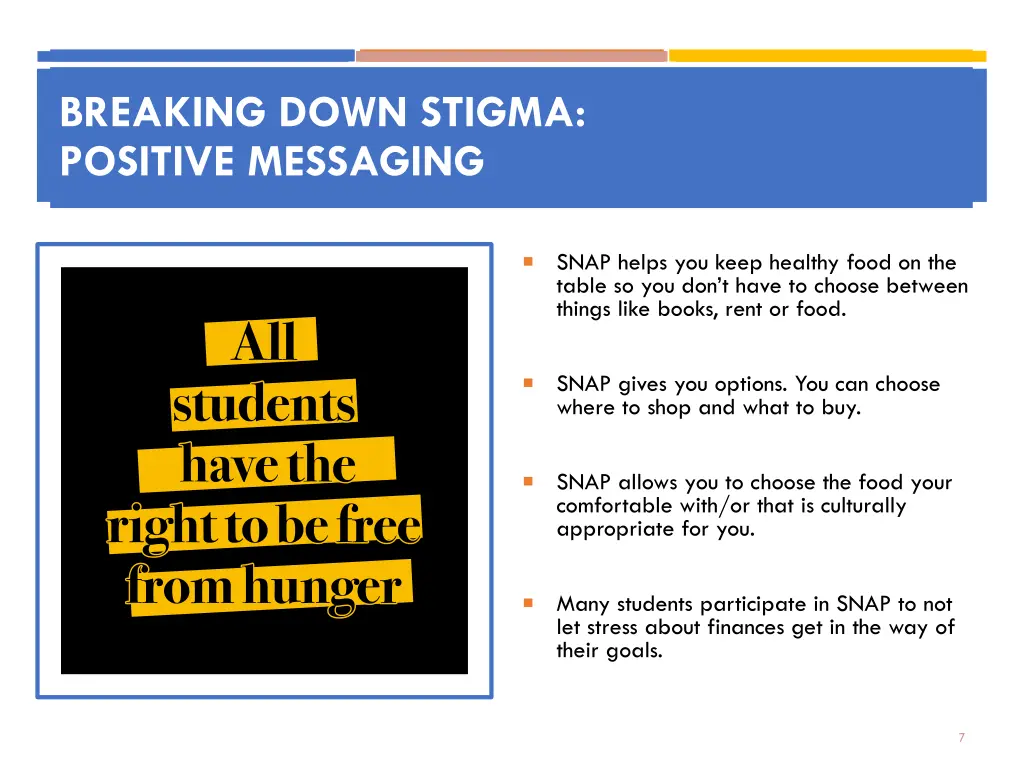 breaking down stigma positive messaging